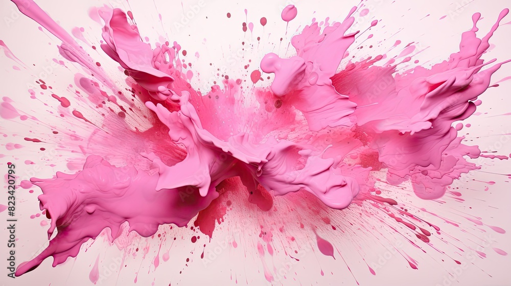 Wall mural shades pink paint splat