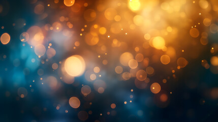 Abstract Bokeh Lights Background with Warm and Cool Hues