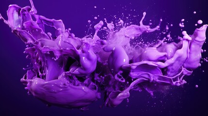 striking purple paint splash