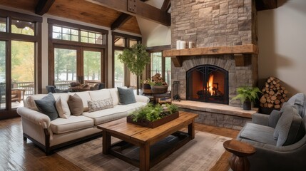 Naklejka premium restored remodel timber frame