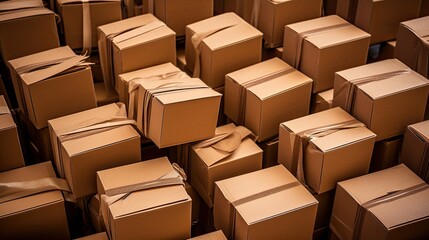 Fototapeta premium cardboard brown tape