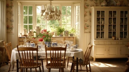 Obraz premium chandelier country home interior