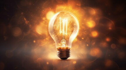 subtle abstract light bulb with a glow