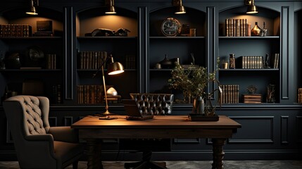 color home office dark
