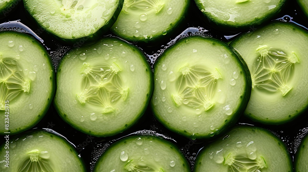 Poster green healthy cucumber background