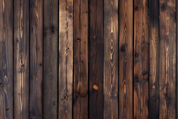 Dark Wooden Planks with Rustic Texture and Aged Surface