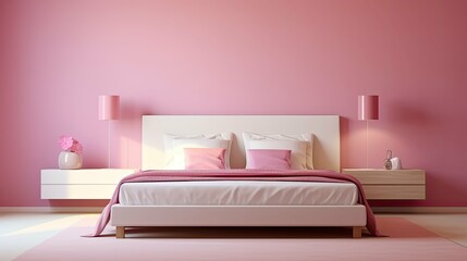 walls bedroom pink