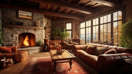 rustic interior rooms