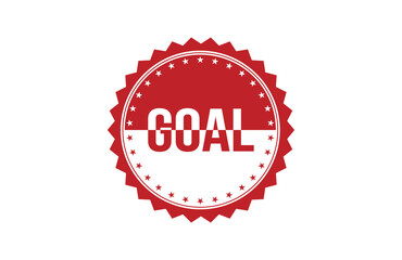 Goal red ribbon label banner.