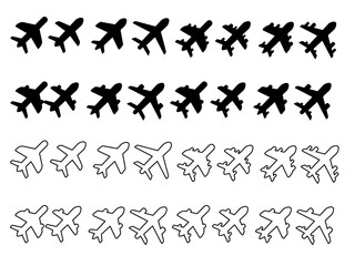airplane simple icon collection