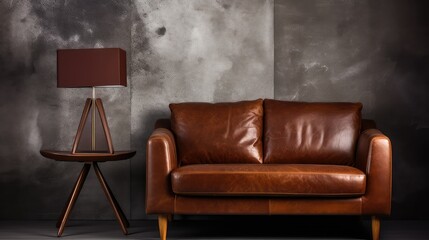 glossy brown leather hide