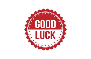 Good luck red ribbon label banner.