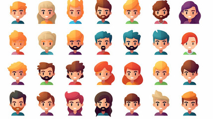 Diverse Set of People Avatar Faces for Online Profiles and Social Networks