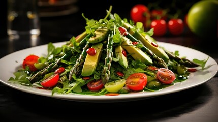 vibrant salad asparagus green