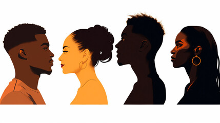 Diverse Set of Male and Female Profile Avatars in Flat Design Style. Collection of People Portraits for Social Media and Graphic Design Projects.