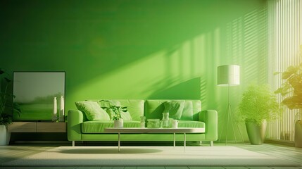 living blurred green home interior