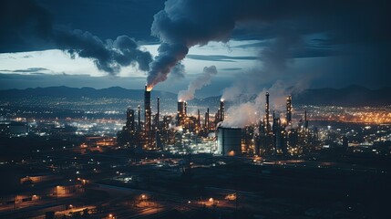 plumes oil refinery smoke