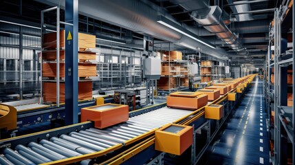 Fototapeta premium automation automated conveyor belt