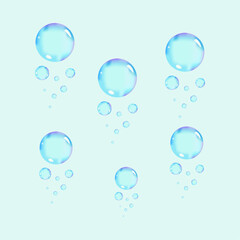 Festive iridescent foam bubbles 