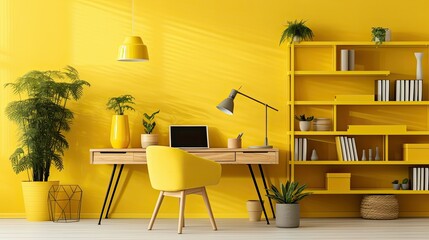 modern yellow interior