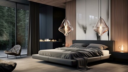 bedroom modern pendant light
