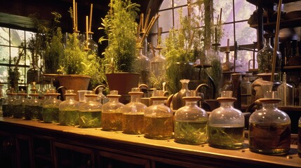 Fototapeta premium eucalyptus essential oil distillation