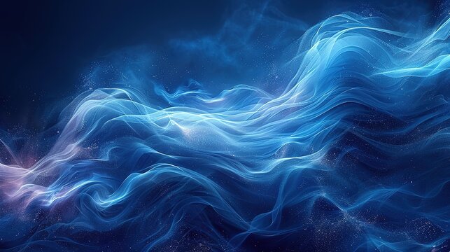 abstract design background light science futuristic digital technology glow wave blue space illustration