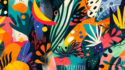 Fototapeta premium Colourful abstract illustration, inspired wallpaper
