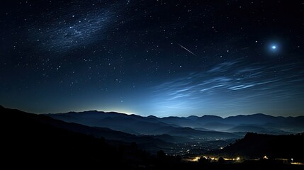 Fototapeta premium moon light shining in darkness