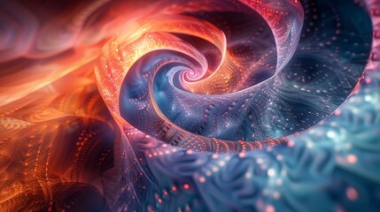 An abstract representation of metaphysical concepts, with swirling patterns and shapes merging and diverging, illustrating the interconnectedness of all things in the universe.