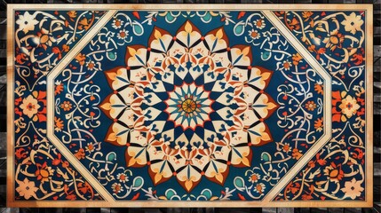 For invitations, a traditional Moroccan decorative arabesque pattern is used