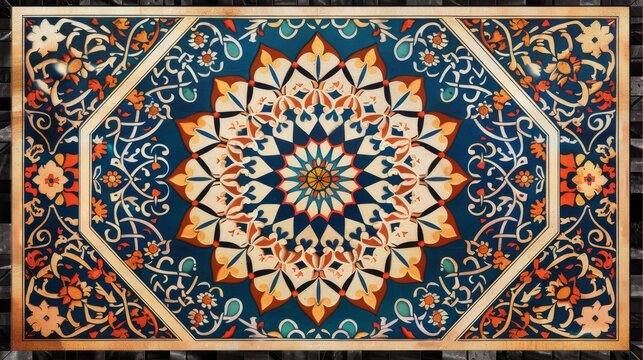 For invitations, a traditional Moroccan decorative arabesque pattern is used