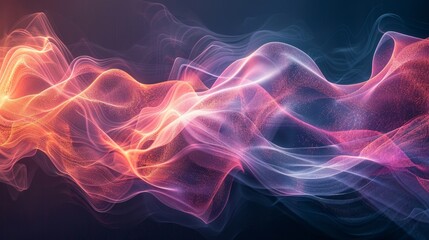 Obraz premium An ethereal image showcasing a translucent wave pattern, illustrating the concept of frequency and its influence on our intuitive senses.