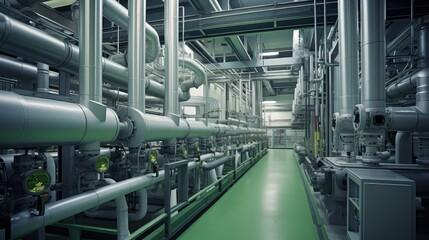 filters chemical plant interior