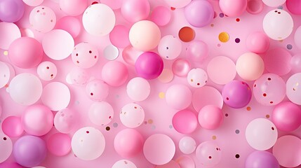 scattered pink polka dots background