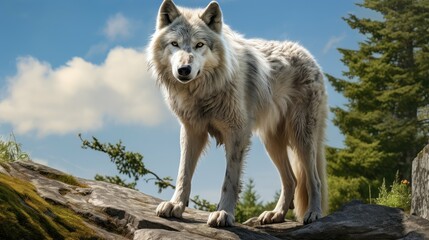 majestic silver wolf