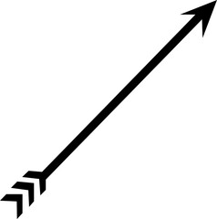 Vintage monochrome arrows with feathers isolated on transparent background. Hand drawn design element template for emblem, print, cover, poster Mobile App, UI, UX. Vector, Arrow flat symbol.