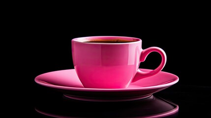 Obraz premium minimalist coffee cup pink