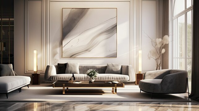 sleek blurred interior designer logo