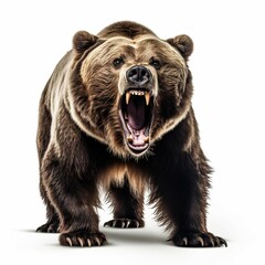 Fototapeta premium brown bear isolated on white