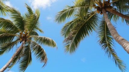 paradise palm coconut background