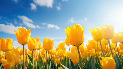 Fototapeta premium blooming tulip yellow