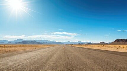 Naklejka premium sand road sun