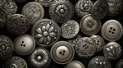 unique silver buttons