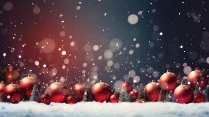 Fototapeta premium banner Merry Christmas banner with blank space for text background copy space area