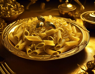 Golden cup of noodles
