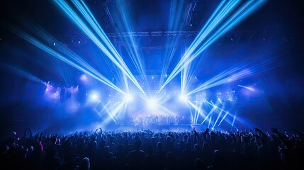 Obraz premium concert blue beams