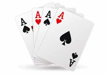 Flying poker cards