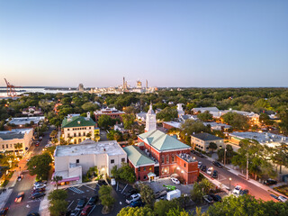 Fernandina Beach, Florida, USA Historic Downtown at Dusk