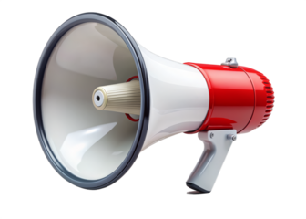 isolated megaphone on transparent background